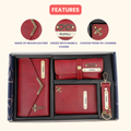 Nexon Ladies 4 Pc Combo (Lady Wallet 1.0, Passport, Eyewear, Keychain) (Wine Red)