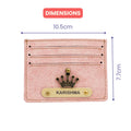 Classy Leather Customised Unisex Card Wallet - Pink