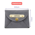 Classy Leather Customized Business-Visitng Card Holder (Grey)