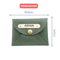 Classy Leather Customized Business-Visitng Card Holder (Olive Green)