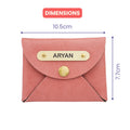 Classy Leather Customized Business-Visitng Card Holder (Peach)