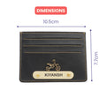 Classy Leather Customised Unisex Card Wallet - Black