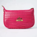 Customized Women's Croc Sling Bag + Mini Make up kit - Pink Royal Blue