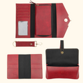 Nexon Ladies 4 Pc Combo (Lady Wallet 1.0, Passport, Eyewear, Keychain) (Wine Red)