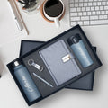 Classy Executive Diary + Classic Metal Pen + Classy Leather Metal Keychain + Classic Smart Bottle  + Stainless Steel Travell Mug - Grey