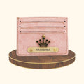 Classy Leather Customised Unisex Card Wallet - Pink