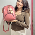 Classy Leather Customized Teddy Multipurpose Bag - Maroon