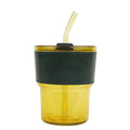 Personalized Leather Sleeve Coffee Tumbler-Green