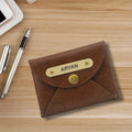 Classy Leather Customized Business-Visitng Card Holder (Brown)