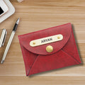 Classy Leather Customized Business-Visitng Card Holder (Maroon)