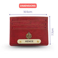 Classy Leather Customized Unisex Card Wallet - Wine