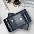 Classy Executive Diary + Classic Metal Pen + Classy Leather Metal Keychain + Classic Smart Bottle  + Stainless Steel Travell Mug - Black