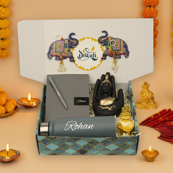 "Personalized Diwali Gift Hamper 5.0-Grey
