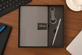 Nexon Diary + Classic Nexon Pen + Classy Leather Metal Keychain- GREY