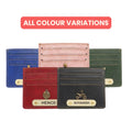 Classy Leather Customized Unisex Card Wallet - Wine