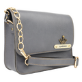Personalized Nexon Leather Chained Sling Bag - Grey
