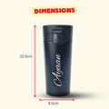 Personalized Stainless Steel Travel Mug-Black