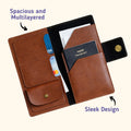 Adventure Await Printed Indian Travel Wallet - Brown