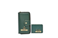 Personalized Couple's Combo : Premium Lady Wallet ( Product 1 )& Men's Wallet(Product 2) - Olive Green