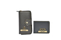 Personalized Couple's Combo : Premium Lady Wallet ( Product 1 )& Men's Wallet(Product 2) - Grey