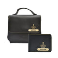 Personalized Couple's Combo : Sling Bag & Men's Wallet - Black