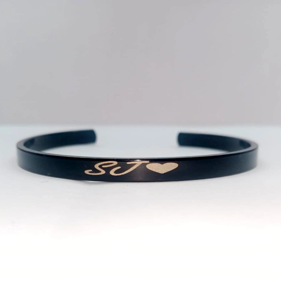 Customized Hand Bracelet Kada - Black