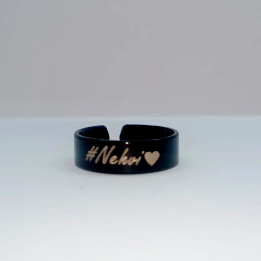 Customized Name Ring - Black