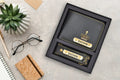 Personalized Bottle & Men's Combo (2 pcs) - Black
