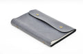 Classy Leather Customized Button Diary (Grey)
