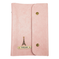 Classy Leather Customized Button Diary (Pink)
