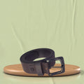 Personalized Leather Keychain and Belt for Men's - Brown