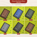Classy Hardcover Diary + Classic Metal Pen - Brown
