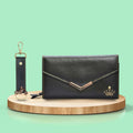 Default Charm Lady Wallet and Keychain - Black