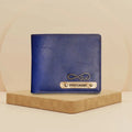 Classy Leather Customized Men's Wallet (Blue)