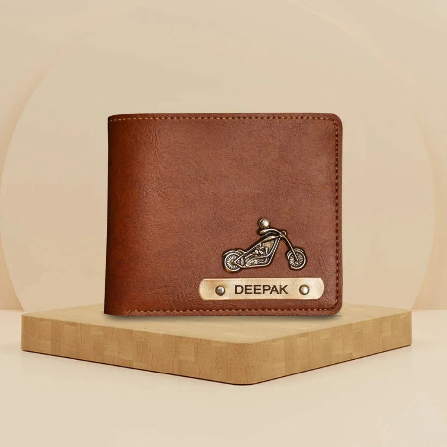 Classy Leather Customized Men's Wallet (Brown)