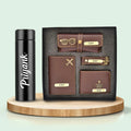 Personalised Bottle & All in One Men's Combo (4 pcs) - Brown