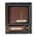 Personalized Nexon Leather Men's Combo (2 pcs) - Brown