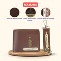 Personalized Nexon Leather Men's Combo (2 pcs) - Brown
