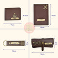 Personalized Nexon Leather All in One Men's Combo (4 pcs) - Brown