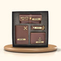 Personalized Nexon Leather All in One Men's Combo (4 pcs) - Brown