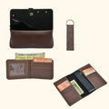 Personalized Nexon Leather All in One Men's Combo (4 pcs) - Brown