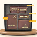 Personalized Nexon Leather All in One Men's Combo (4 pcs) - Brown