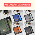 Classy Hardcover Diary + Classic Metal Pen + Classic Smart Bottle - Black
