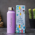 Personalized Classic Couple Water Bottle - Purple-DS7