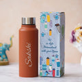 Personalized Perfect Women Tote Bag and Water Bottle - Brown