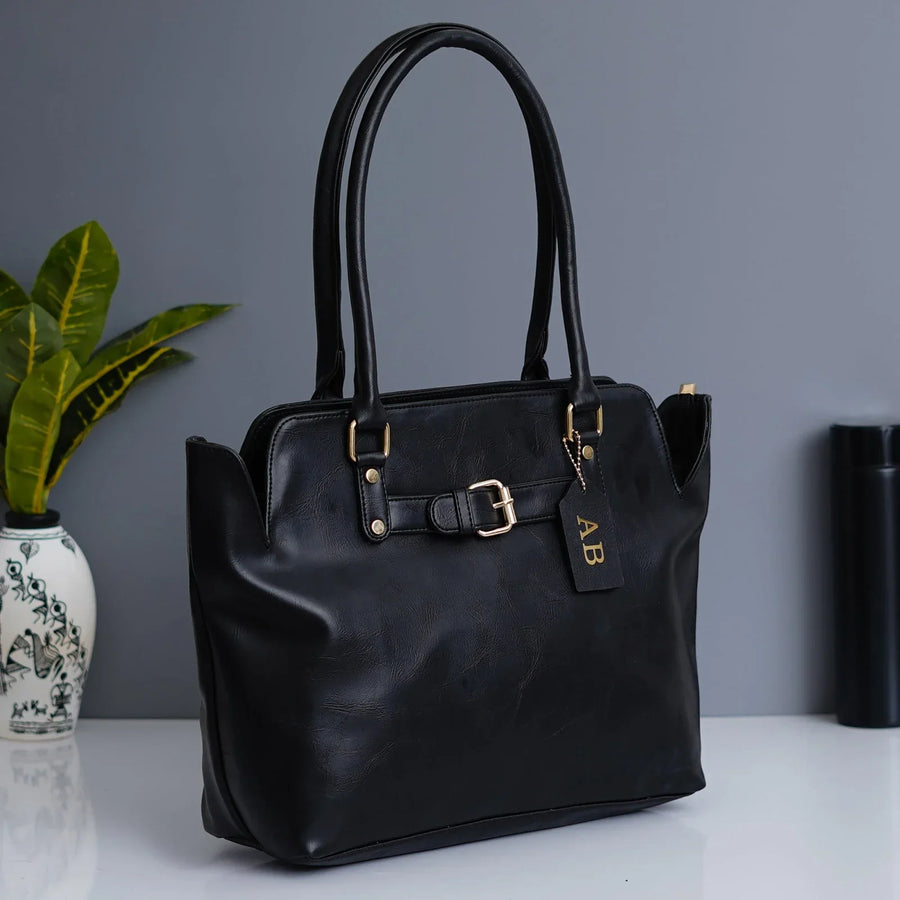 Classy Leather Customized Hand Bag 1.0 - Black