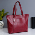 Classy Leather Customized Women's Tote bag - Maroon
