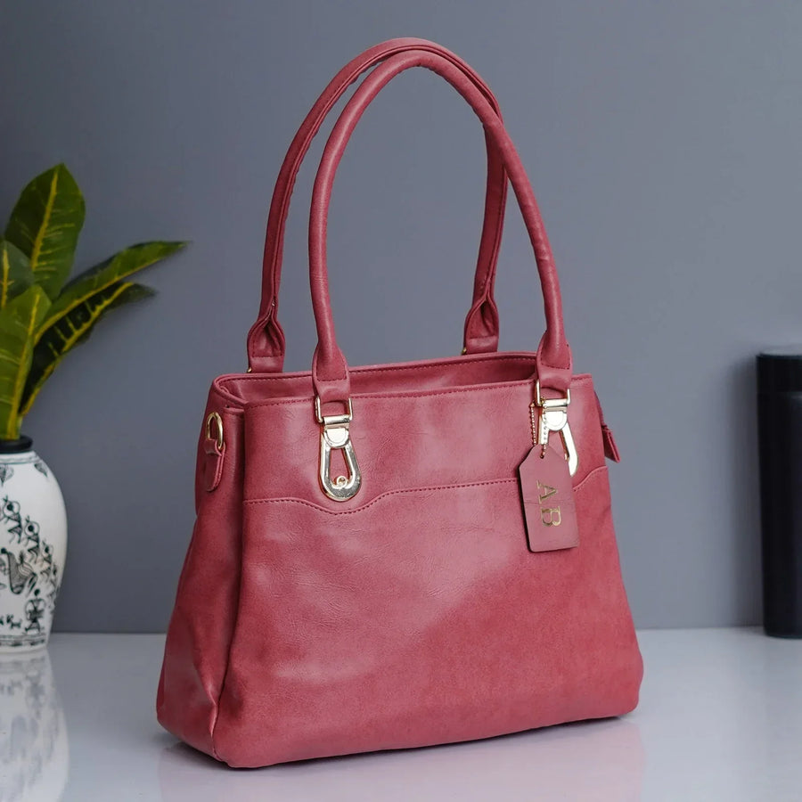 Classy Leather Customized Hand Bag 2.0 - Peach