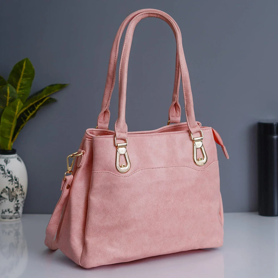 Classy Leather Customized Hand Bag 2.0 - Pink