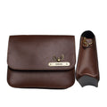 Nexon Leather Personalized Couple's Combo : Chained Sling Bag & Men's Wallet - Brown